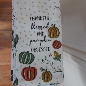 NEW! Two Piece Set of Fall Themed Flour Sack-Style Kitchen Towels